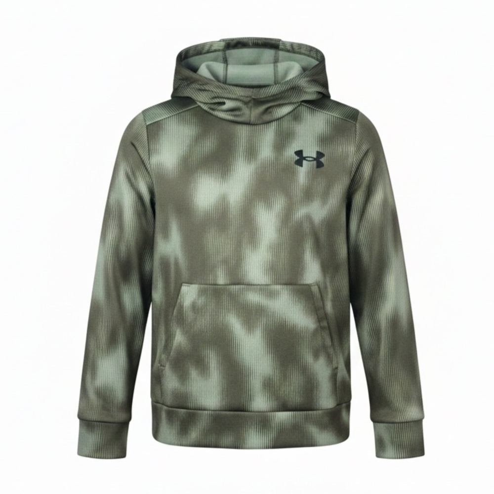 NWOT Under Armour Boys Armour Fleece Hoodie Olive Mint Size 8 / YS